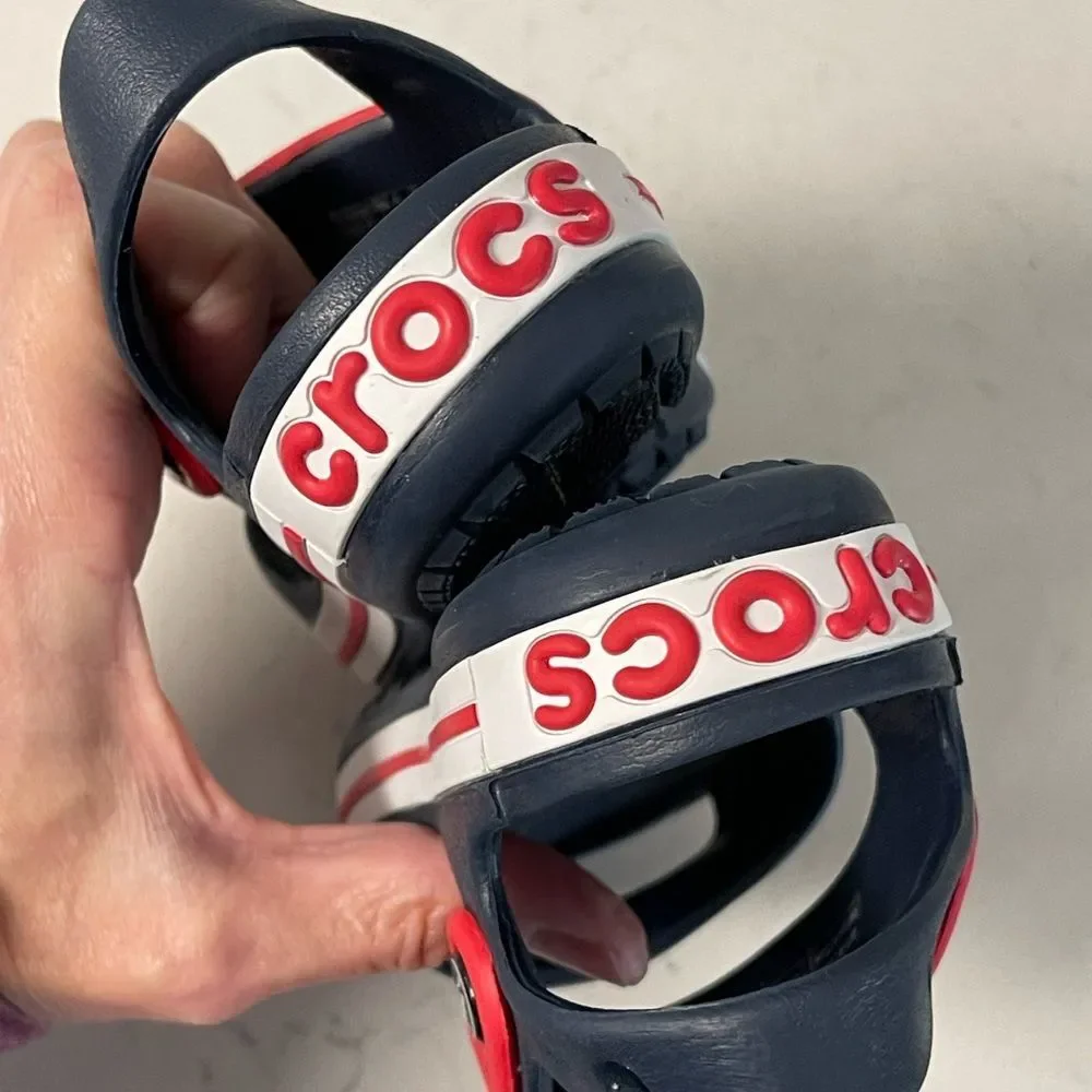 Toddler Crocband™ Cruiser Sandal Sandals Navy / Varsity Red Size 11